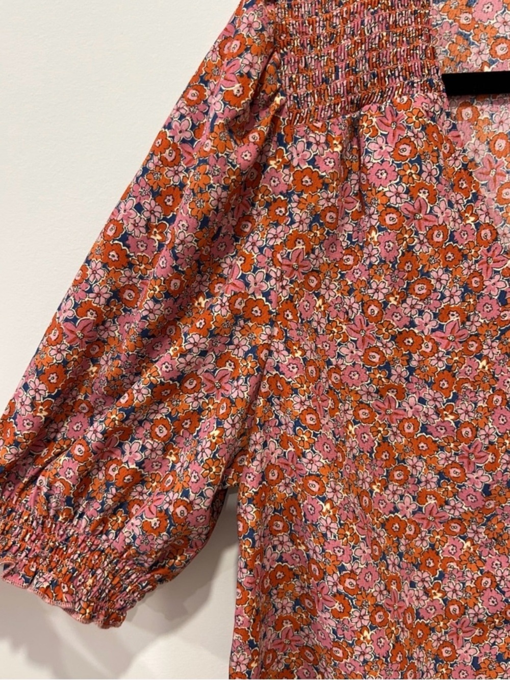 Sanctuary Ditsy Floral Button-Front Blouse - Rust - Picture 5 of 5